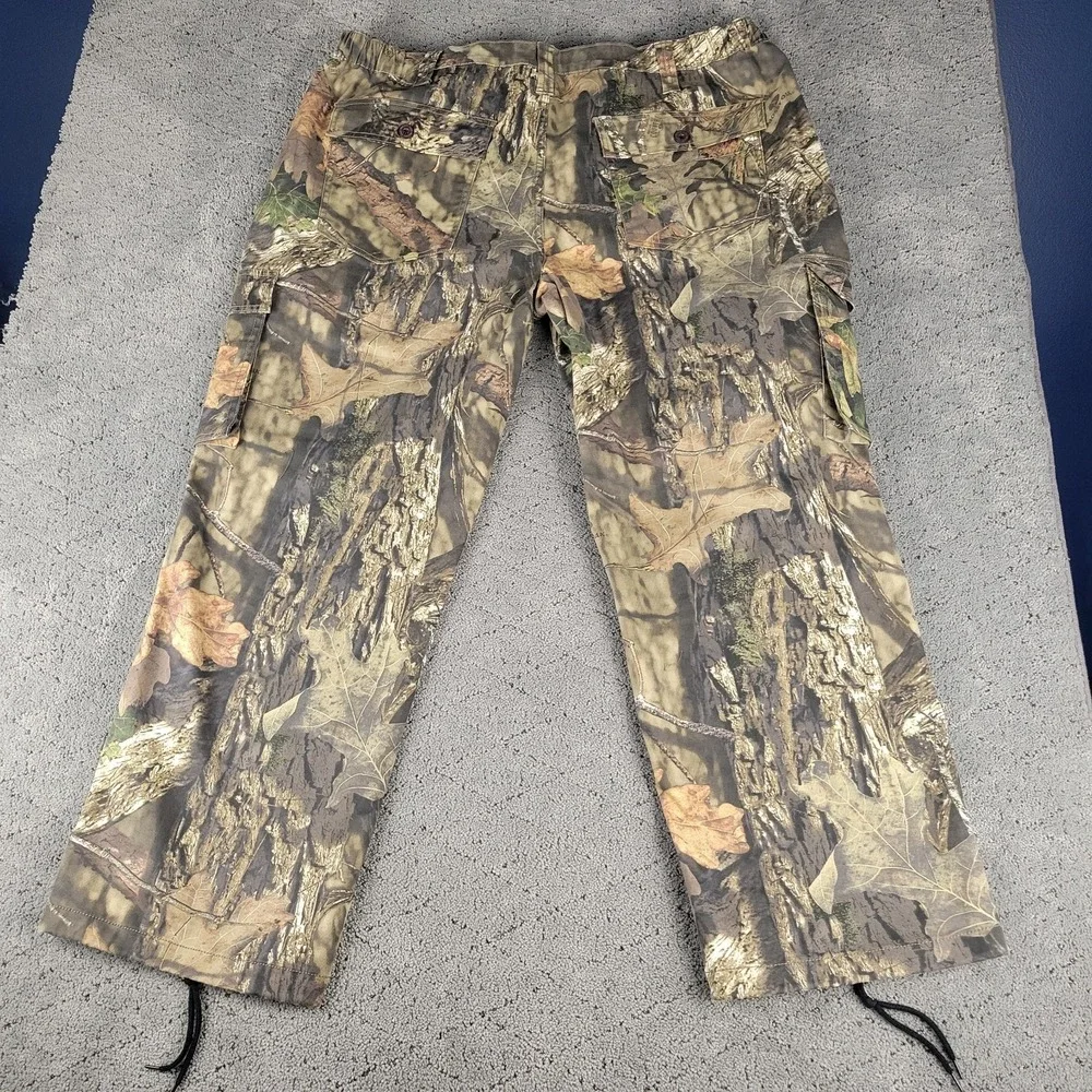 Mossy Oak Pants Mens 2XL Camo Cargo Straight Leg Hunting Outdoors